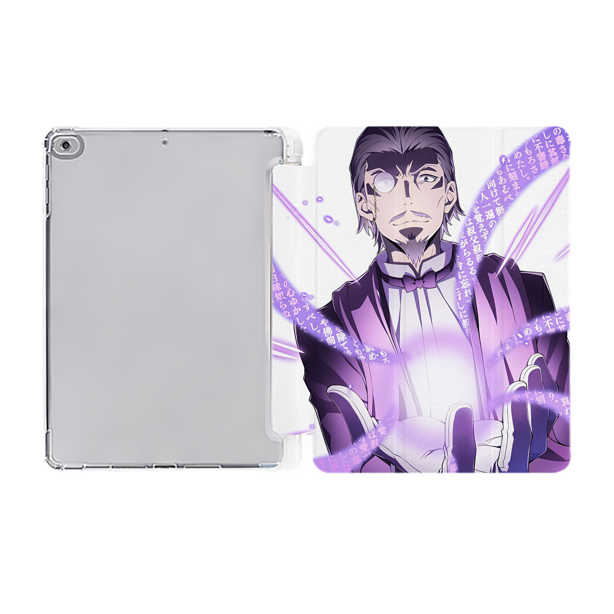 （画像用） 文豪ストレイドッグス Bungo Stray Dogs IPad ケース ペン収納付き 三つ折りスタンド PUレザー×シリコン 対応機種9.5/10.5/10.9インチ